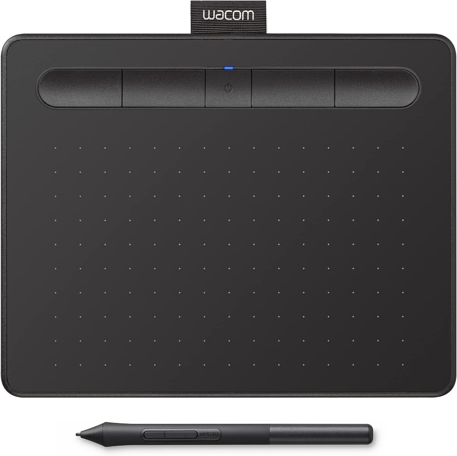 Wacom Intuos Small Bluetooth Graphics Drawing Tablet, 4 Customizable ExpressKeys, Portable for Teachers, Students and Creators, Compatible with Chromebook Mac OS Android and Windows - Black