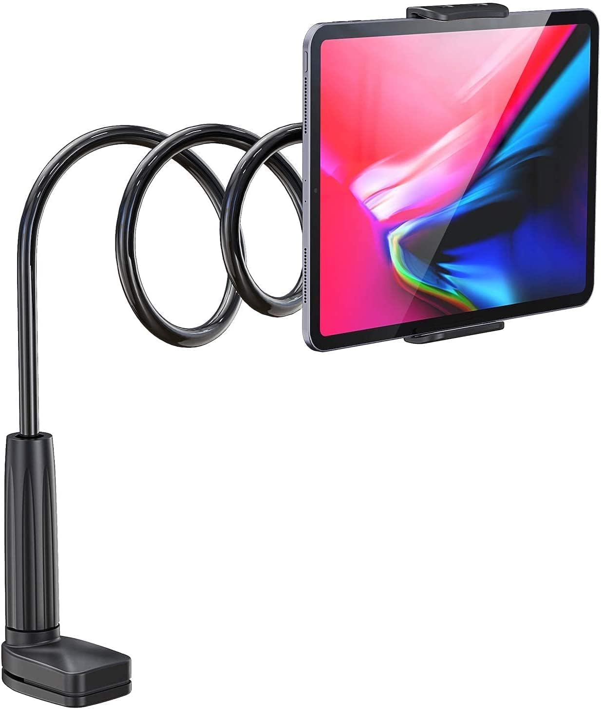WixGear Tablet Holder Mount, Gooseneck Tablet Stand, Tablet Holder for Table Top, Holder for Bed Couch Stand, Compatible with iPads, Samsung Galaxy Tablets, Amazon Fire HD and More