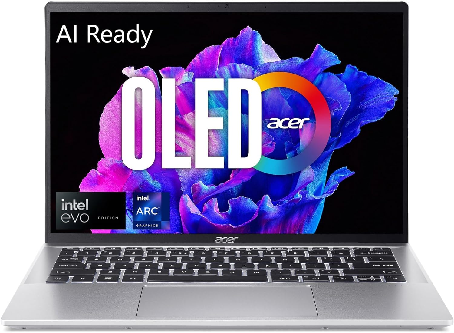 acer Swift Go 14 Intel Evo Thin  Light Laptop | 14 OLED 2880 x 1800 90Hz Display | Unlock AI Experiences | Intel Core Ultra 5 Processor 125H | Intel ARC | 16GB LPDDR5X | 512GB SSD | SFG14-72-53BP