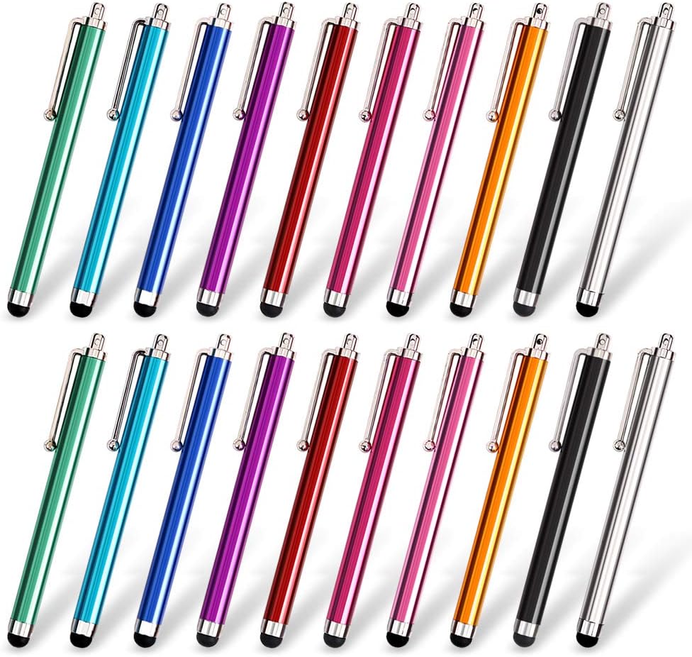 homEdge Stylus Set of 20 Pack, Universal Capacitive Touch Screen Stylus Compatible with iPad, iPhone, Samsung, Kindle Touch, Compatible with All Device with Capacitive Touch Screen – 10 Color