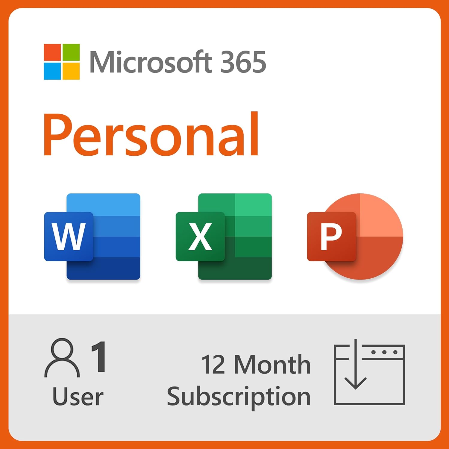 Microsoft 365 Personal | 12-Month Subscription, 1 person | Word, Excel, PowerPoint | 1TB OneDrive cloud storage | PC/Mac Instant Download | Activation Required