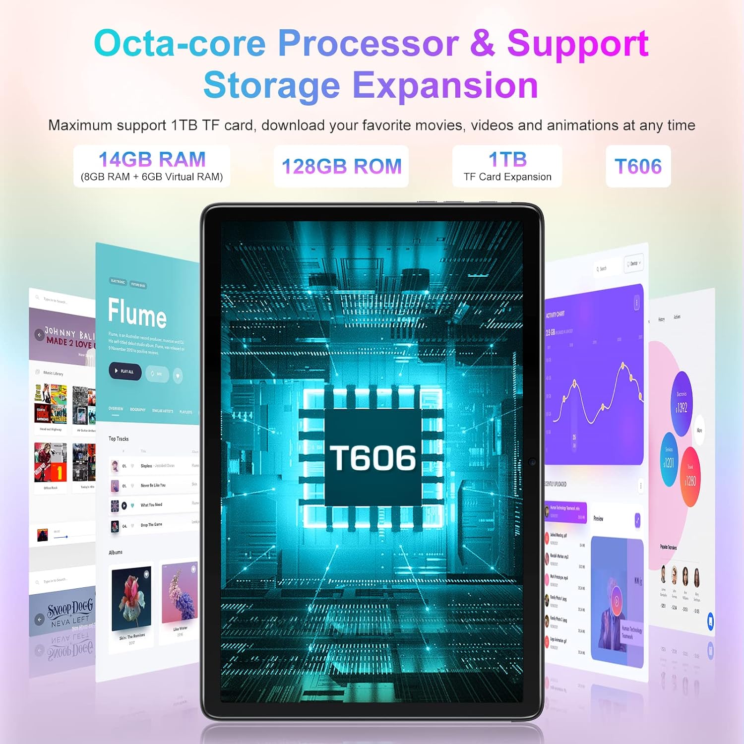 𝘽𝙡𝙖𝙘𝙠𝙫𝙞𝙚𝙬 OSCAL Android Tablet 10 inch Tablets, PAD10 14GB+128GB Tablet, 1TB Expand 8 Core Android Tablet, 2.4G/5G WiFi, 1920*1200 IPS, 6580mAh Fast Charge, BT 5.0,Dual Camera, Parent Control