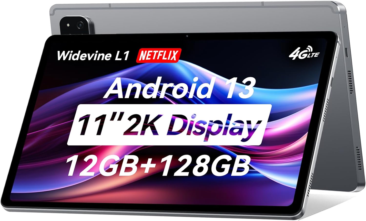 ALLDOCUBE iPlay 60 11 inch Tablet, 2000x1200 Display Android 13 Tablet, 12GB RAM 128GB ROM 1TB Expand, T606 Octa-core Tablet, Widevine L1, 7000mAh, Quad Speaker, 5MP + 16MP Triple Camera, 4G LTE, GPS