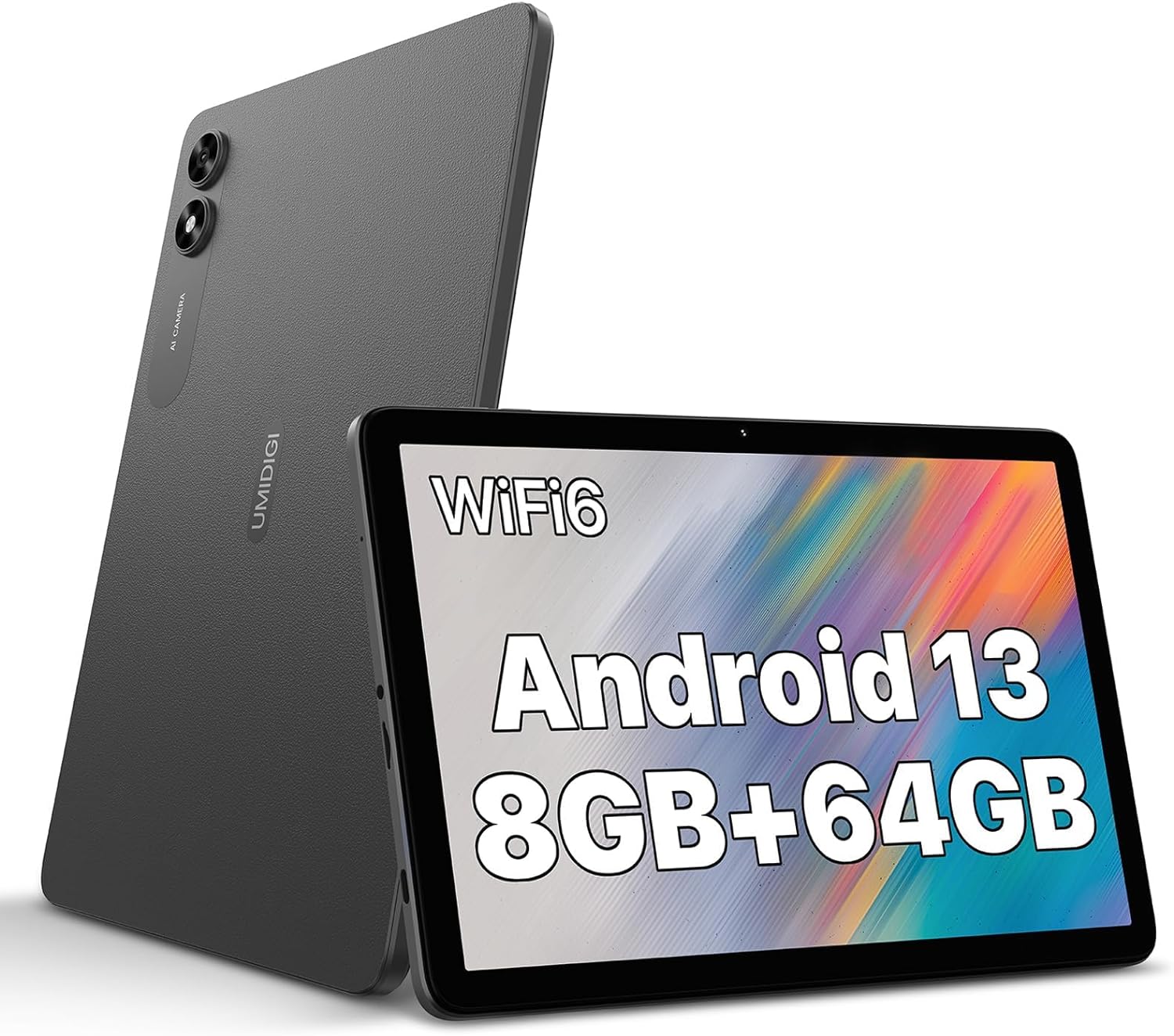 UMIDIGI G2 Tab Tablet Android 13 Tablet 8(4+4) GB RAM+64GB up to 1TB 10.1 inch Tablet with Quad-Core Processor 8MP+8MP Dual Camera WiFi 6 Bluetooth 5.0 6000mAh Split Screen Android Tablet Gray