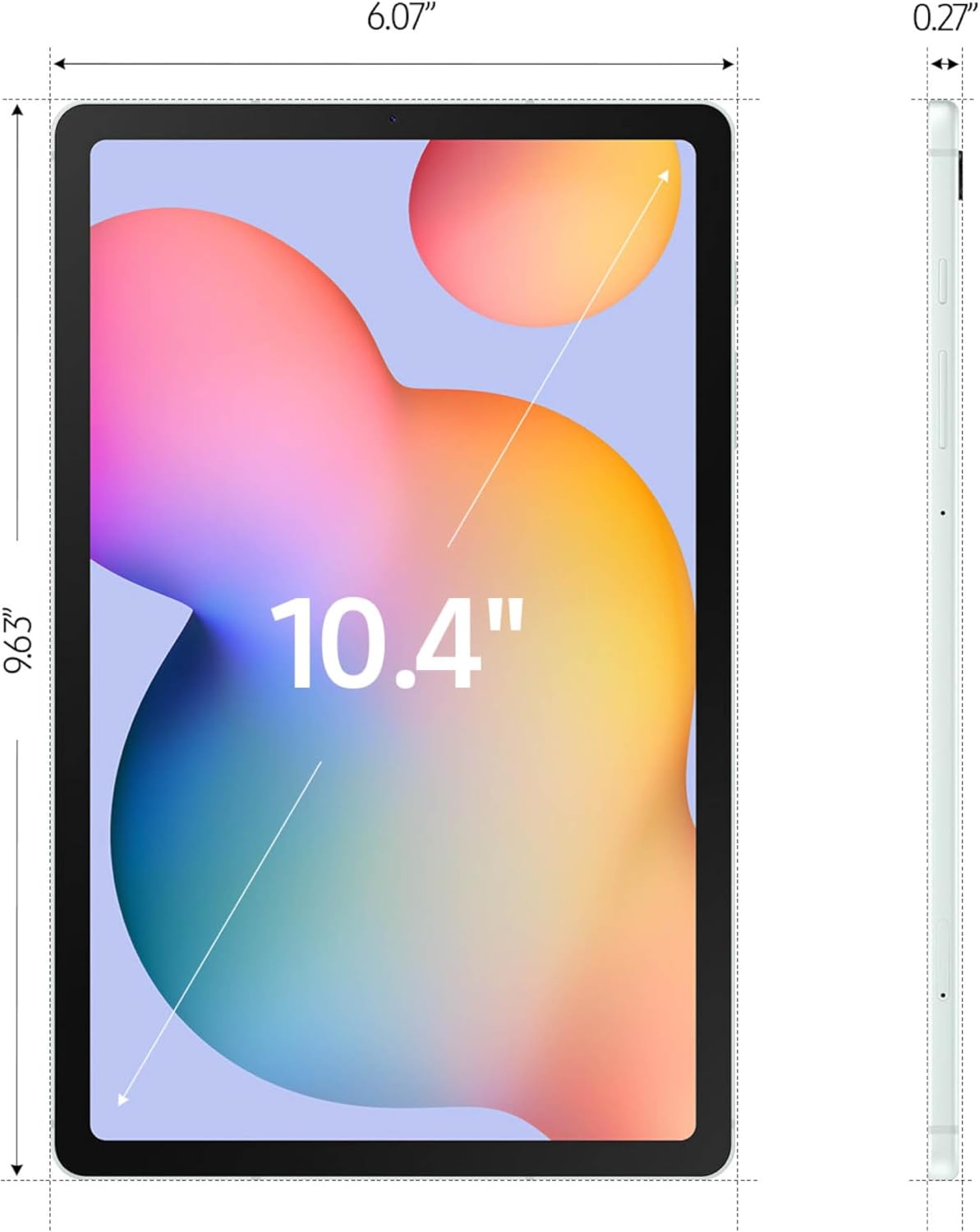 SAMSUNG Galaxy Tab S6 Lite (2024) 10.4 128GB WiFi Android Tablet, S Pen Included, Gaming Ready, Long Battery Life, Slim Metal Design, Expandable Storage, US Version, Mint, Amazon Exclusive