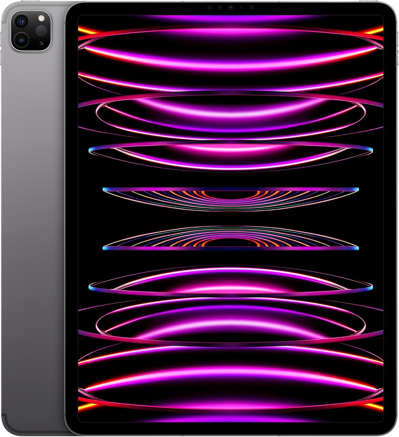 Apple iPad Pro 12.9-inch (6th Generation): with M2 chip, Liquid Retina XDR Display, 256GB, Wi-Fi 6E + 5G Cellular, 12MP front/12MP and 10MP Back Cameras, Face ID, All-Day Battery Life – Space Gray