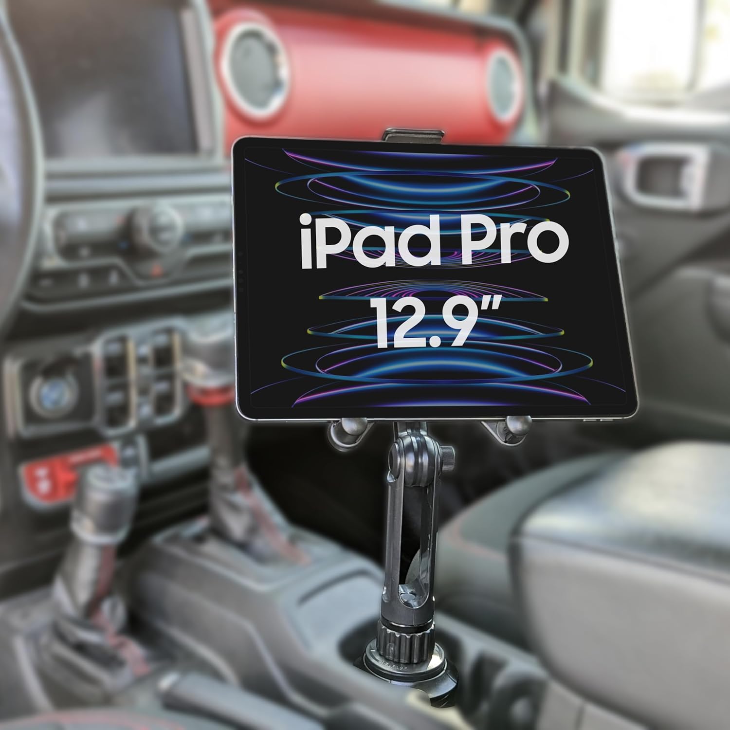 Cellet Cup Holder Tablet Mount, Tablet Car Cradle Holder Compatible for All iPad, Pro, Air, Mini Samsung Galaxy Tablet, Amazon Fire Microsoft Surface