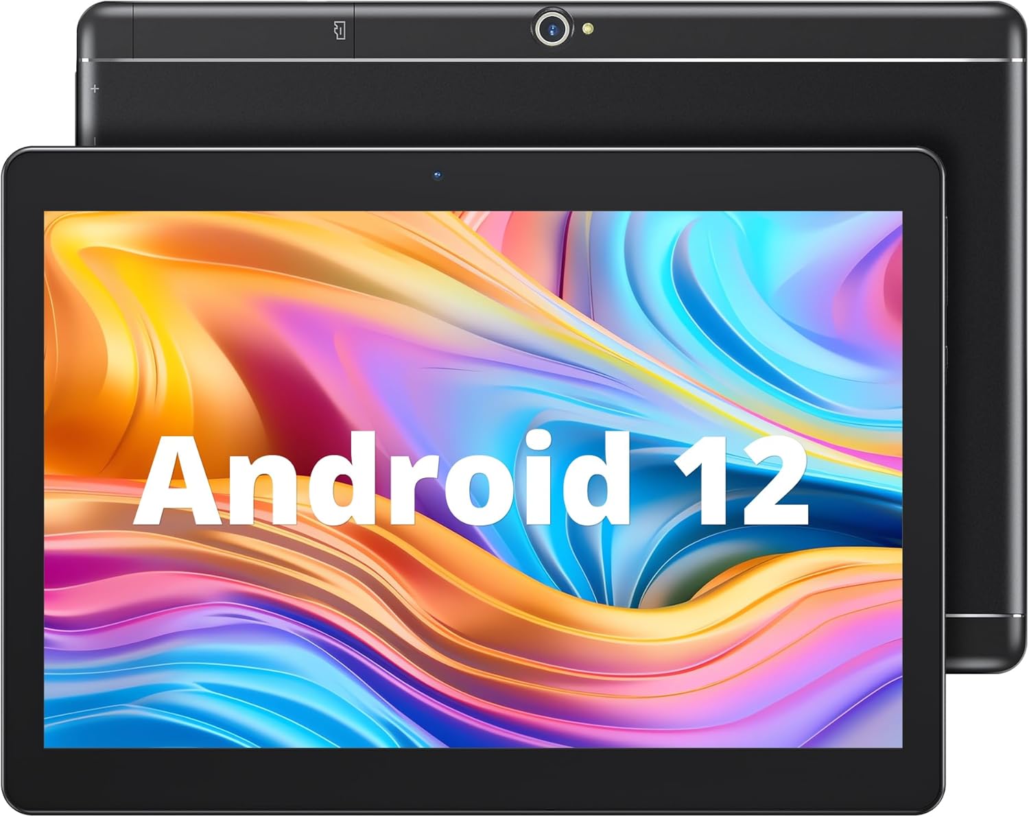 Dragon Touch Android Tablet 10 inch with 32GB Storage, 256GB Expandable Storage, Android 12 Tablet, Quad Core Processor, 10 IPS HD Display, 8MP Camera, 2.4Ghz  5Ghz WiFi Tablet, Black