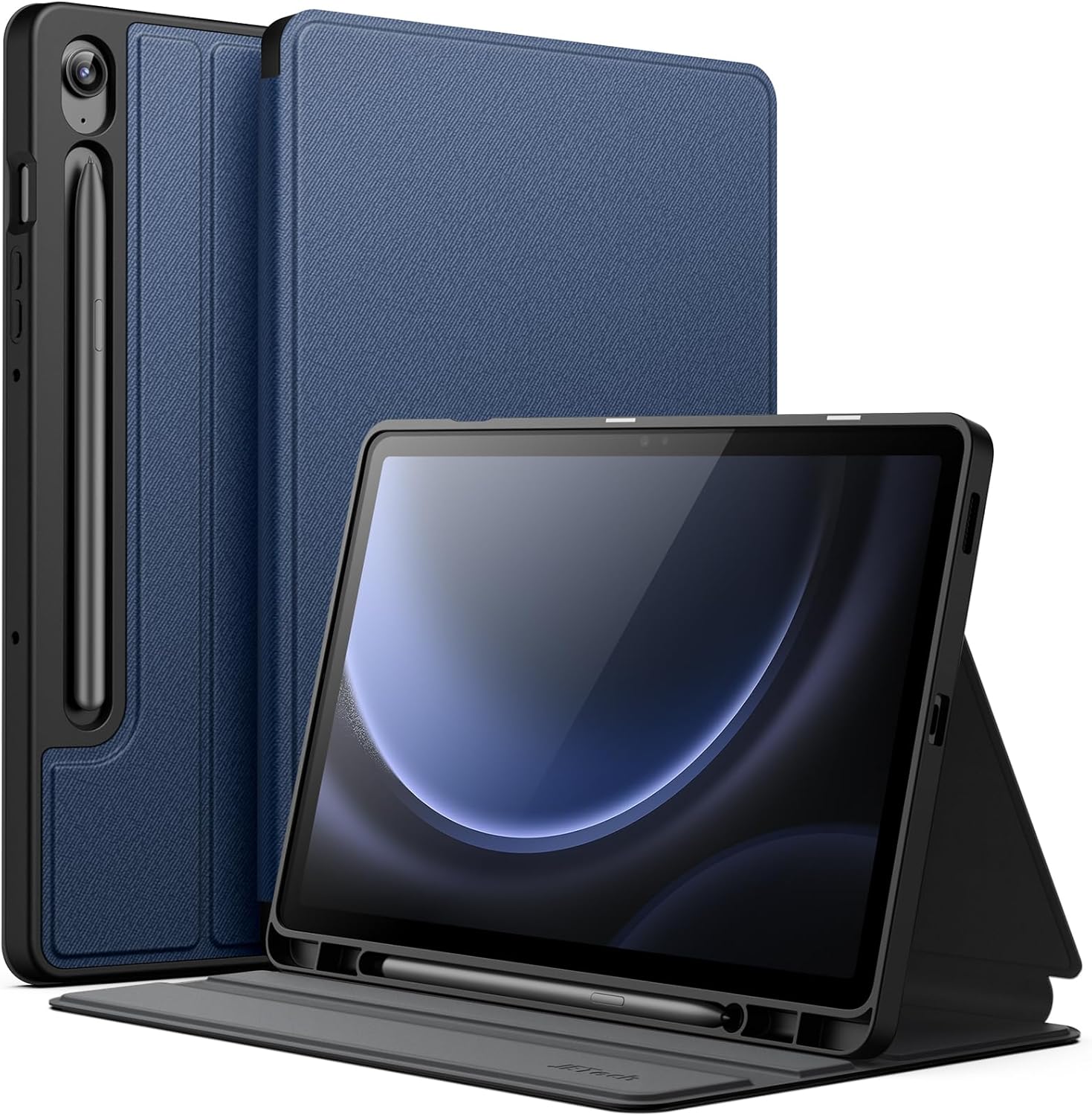 JETech Case for Samsung Galaxy Tab S9 FE 10.9-Inch with S Pen Holder, Slim Folio Stand Protective Tablet Cover, Multi-Angle Viewing (Navy Blue)