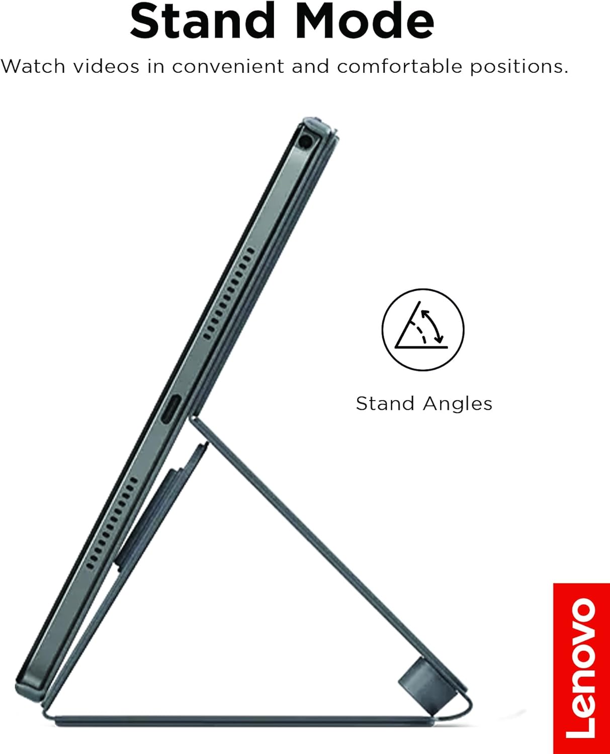 Lenovo Folio Case for Tab M11 - Tablet Protector with Built in Pen Holder, Security Band  Convertible Stand - Luna Grey