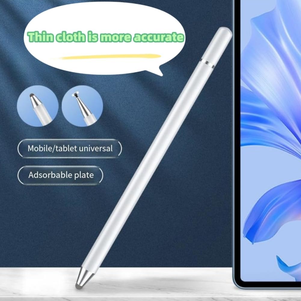 Stylus Pen for Samsung Galaxy Tab A9Plus/A9/A8/A8Plus/A7 Tablet Compatible with iPad/AMZ Fire Tablet Android Tablet All Touch Devices Universal High Sensitive S Pen (White)