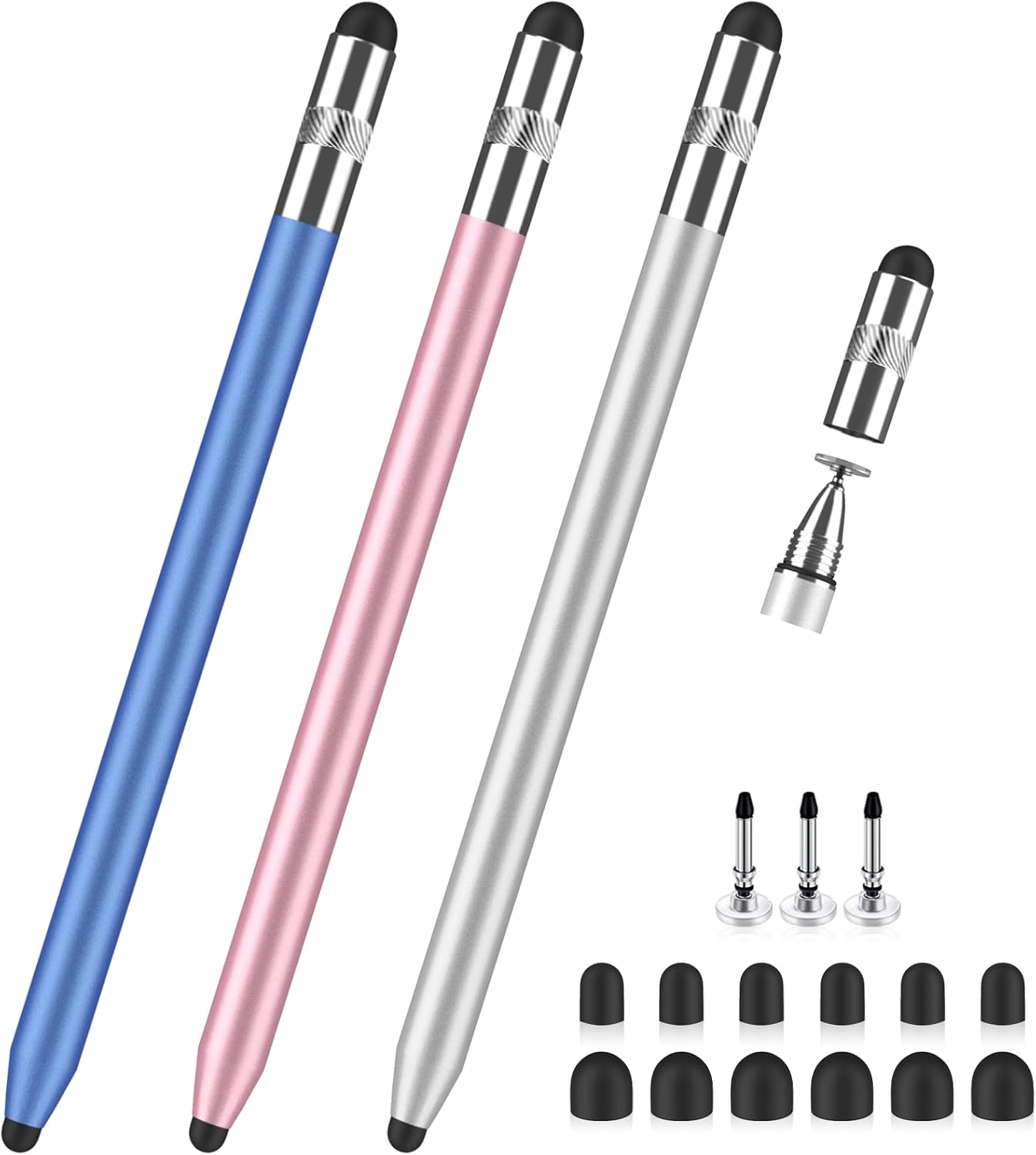 Stylus Pens for Touch Screens, StylusLink 3 in 1 Stylus High Sensitivity  Universal Stylus Pencil for iPad iPhone Apple, Stylus Pen for Android Phone Samsung Tablets Chromebook Touch Screen Devices