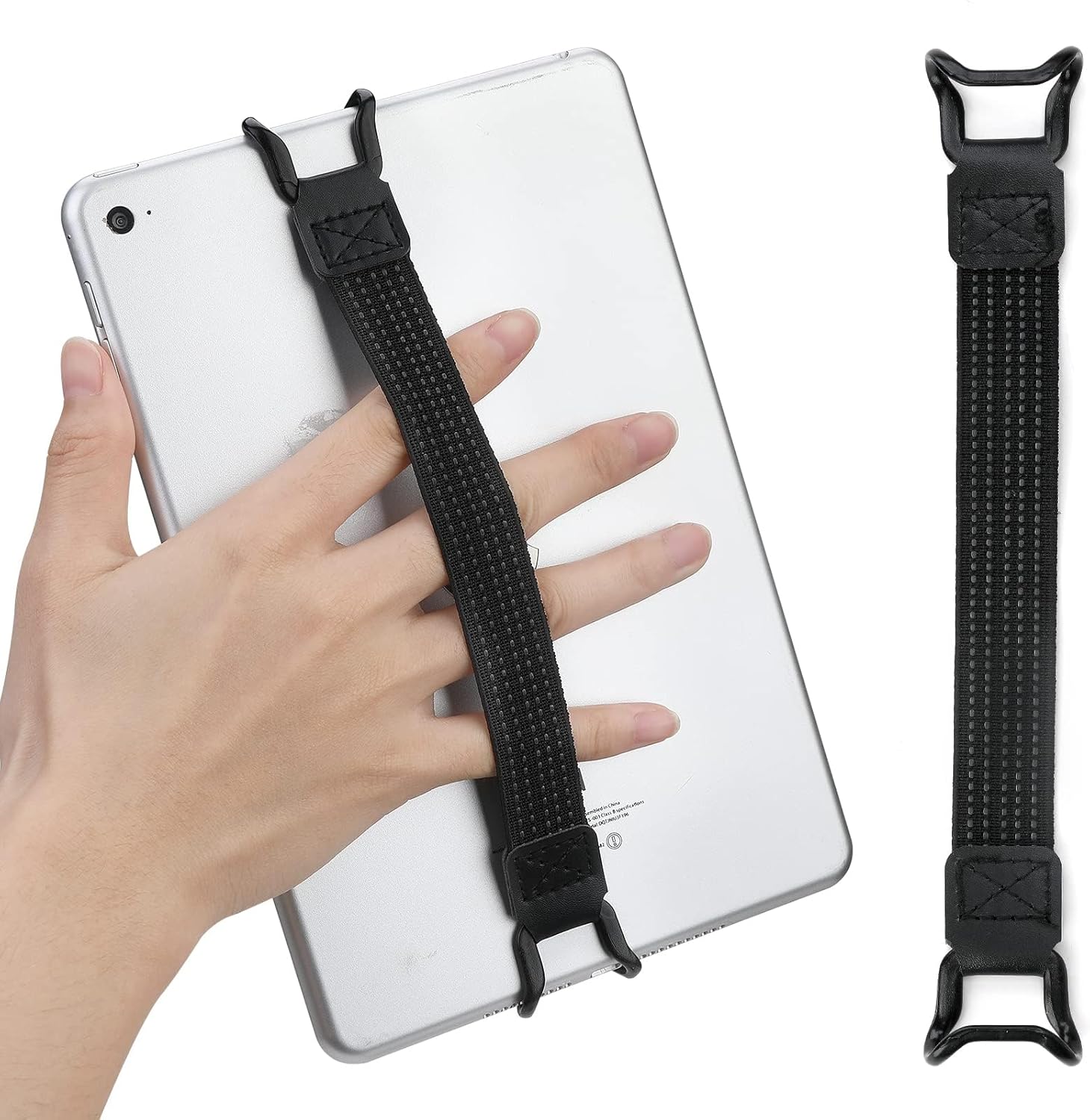 2 Pack Security Tablets Hand Strap Holder for Tablet PC, 7.6-11 Handle Grip High-Elasticity Bands, One-Handed Operation No-Dropping Strap Compatible with iPad/Air Kindle eReaders (Black)