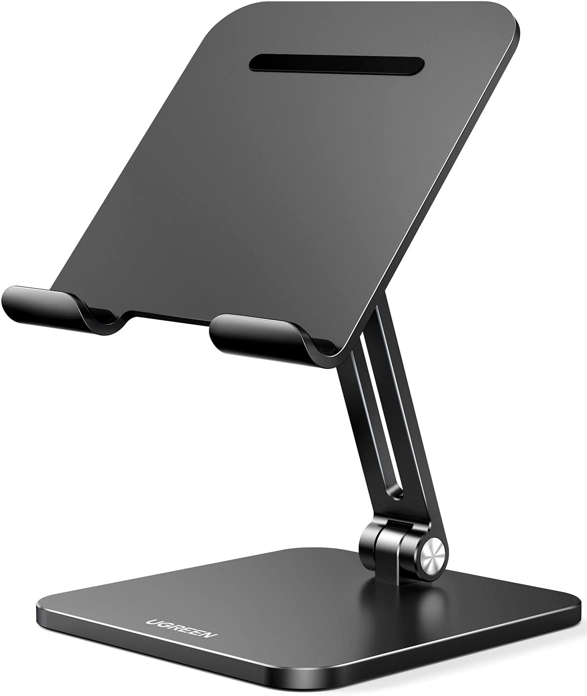 UGREEN Tablet Stand Compatible for iPad Desk Stand Holder Adjustable Aluminum Thicker Base Compatible with 2024 iPad Pro 13 12.9 11 Inch, iPad Air 13 11 Mini for Home Office Desk Accessories, Grey