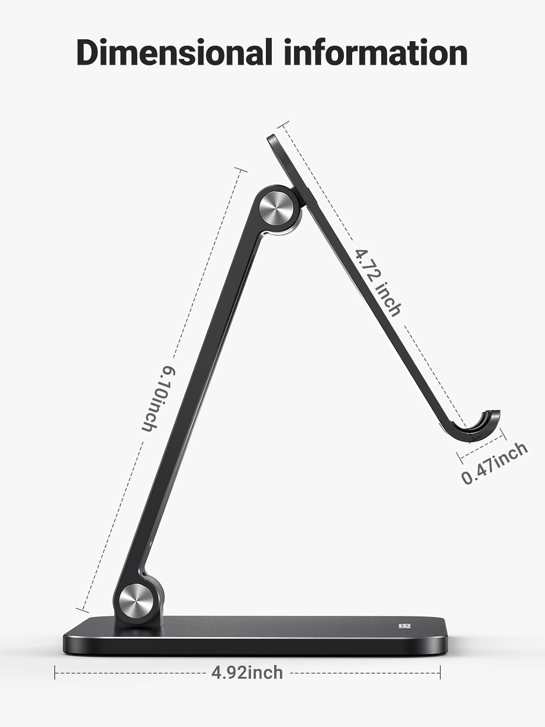 UGREEN Tablet Stand Compatible for iPad Desk Stand Holder Adjustable Aluminum Thicker Base Compatible with 2024 iPad Pro 13 12.9 11 Inch, iPad Air 13 11 Mini for Home Office Desk Accessories, Grey