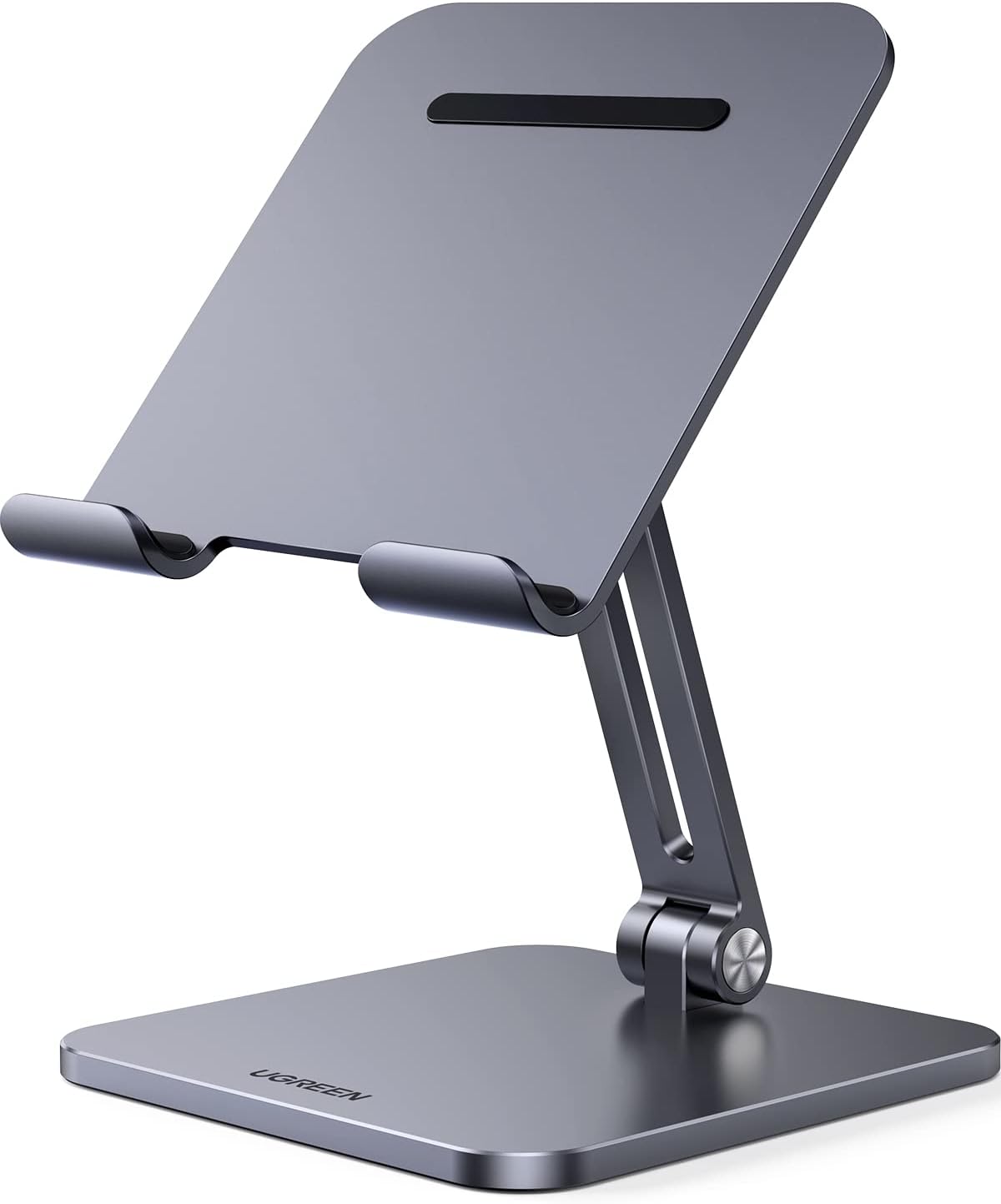 UGREEN Tablet Stand Compatible for iPad Desk Stand Holder Adjustable Aluminum Thicker Base Compatible with 2024 iPad Pro 13 12.9 11 Inch, iPad Air 13 11 Mini for Home Office Desk Accessories, Grey