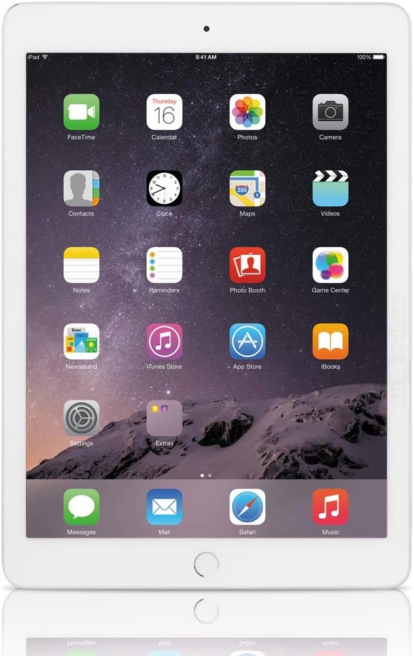 Apple iPad Air 2 MGTY2LL/A (128GB, Wi-Fi, Silver) (Renewed)