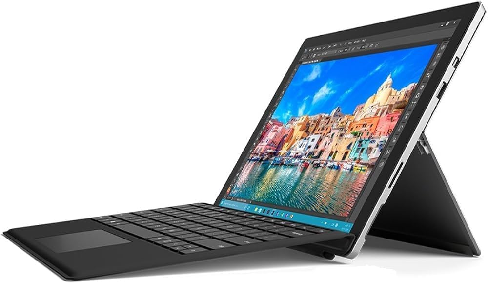 Microsoft Surface Pro 4 Tablet PC, 12.3 TouchScreen (2736 X 1824), Intel Core i5-6300U, 4GB DDR4 RAM, 128GB SSD, Touchscreen, Backlit Keyboard, Camera, Windows 10 Pro (Renewed)