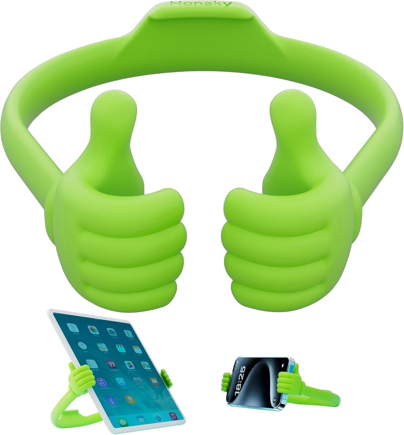 Honsky Thumbs Up Tablet Stand,Portable Monitor Stand Holder for Desktop,Tablet Display Stands Holder, Stand for Desk Universal Cute,Green