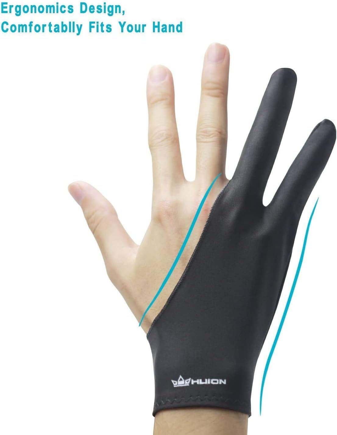 HUION Artist Glove for Drawing Tablet (1 Unit of Free Size, Good for Right Hand or Left Hand) - Cura CR-01