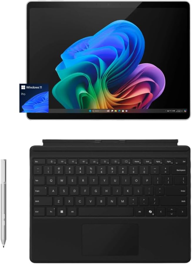 Microsoft Surface Pro 11 Bundle, 13 Copilot+ PC with Black Pro Keyboard  Slim Pen, AI Tablet Essential Bundle for Surface Pro 11, 16GB RAM, 1TB SSD, Win 11 Pro