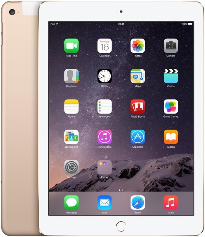 Apple iPad Air 2, 64GB, 4G + Wi-Fi - Gold (Renewed)