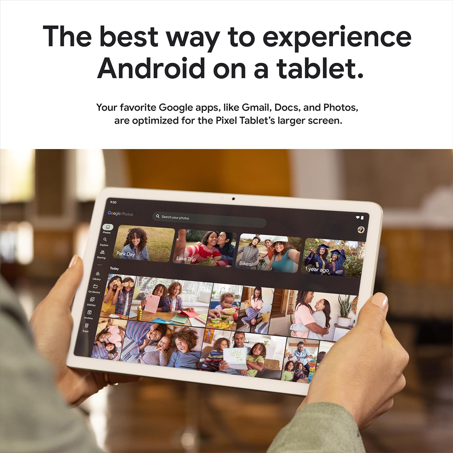 Google Pixel Tablet - Android Tablet with 11-Inch Screen and Extra-Long Battery Life - Hazel - 8 GB RAM - 128 GB