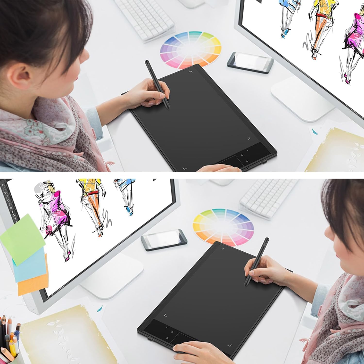 VEIKK A30 V2 Drawing Tablet 10x6 Inch Graphics Tablet with Battery-Free Pen and 8192 Professional Levels Pressure