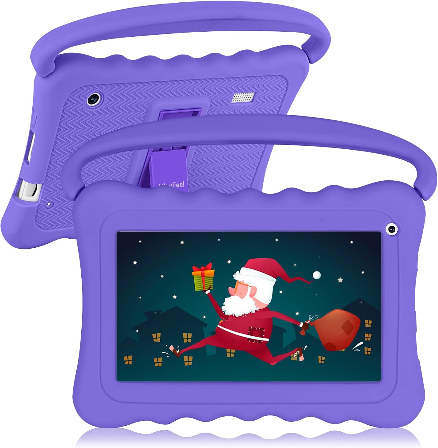 Kids Tablet 7 inch Toddler Tablet for Kids Edition Tablet with WiFi Dual Camera Children’s Tablet for Toddlers 32GB Android with Parental Controls Shockproof Case Tablet for kids ages 3-14(Purple）